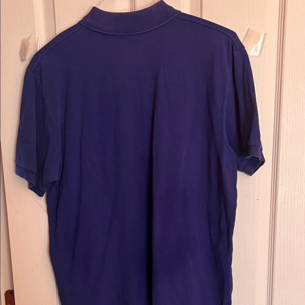 Polo by Ralph Lauren Purple Polo Shirt with Yellow Logo Stitching Lg